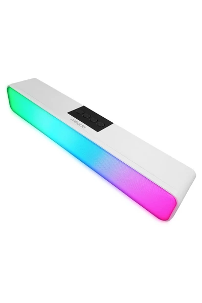 Md-sbt25 Beyaz Rgb Oyuncu Speaker Soundbar Sese Duyar 10wmicrosd Taşınır Bluetooth Hoparlör Speaker - 4