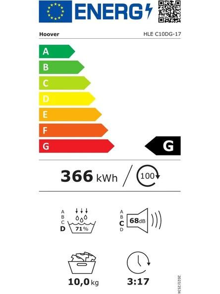 Hoover HLE C10DG-17 10 kg NFC Bağlantılı Kurutma Makinesi - 3