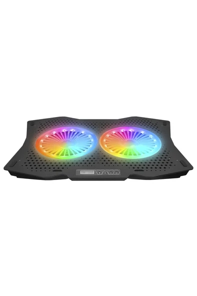 Tornado Full Rgb 2fanlı Yükseklik Ayarlı 10-18 Laptop Soğutucu Ekranlı Notebook Soğutucu Stand - 6