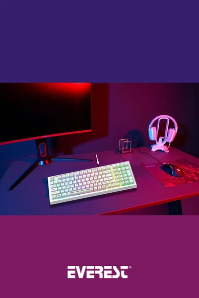KB-98 Sessiz Rainbow Q Türkçe Klavye Membrane Oyuncu Klavyesi Gaming Klavye - 7