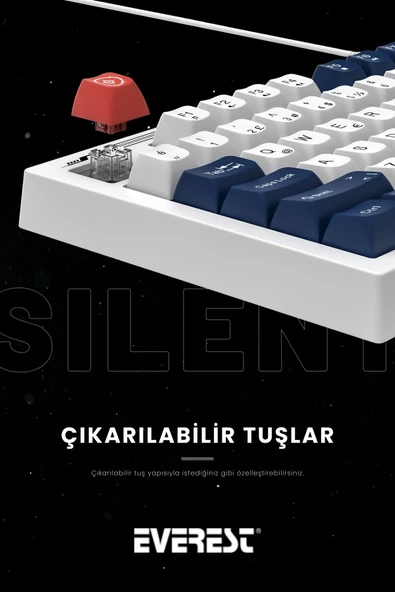KB-98 Sessiz Rainbow Q Türkçe Klavye Membrane Oyuncu Klavyesi Gaming Klavye - 5