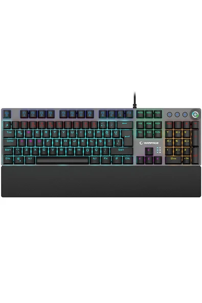 Kb-r28 Blade Plus Siyah/gümüş Gökkuşağı Türkçe Kırmızı Switch Mekanik Klavye Gaming Oyuncu Klavyesi - 4