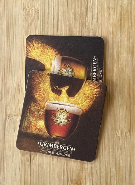 2 ADET KARTON GRİMBERGEN BARDAK ALTLIĞI no 63