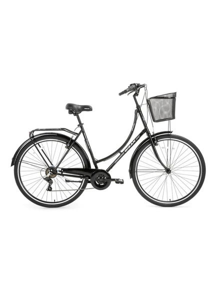 BİSAN PARADISE-23 KADIN ŞEHİR BİSİKLETİ 56CM V 28 JANT PARLAK SİYAH GRİ