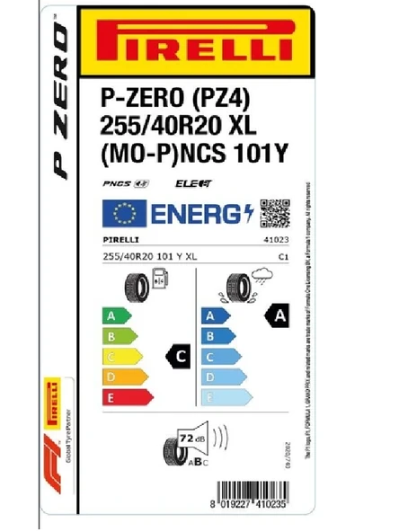 Pirelli 255/40R20 101Y XL P-zero Pz4 Mo-P Pncs ELT Oto Yaz Lastiği (Üretim Yılı:2024) - Resim 2