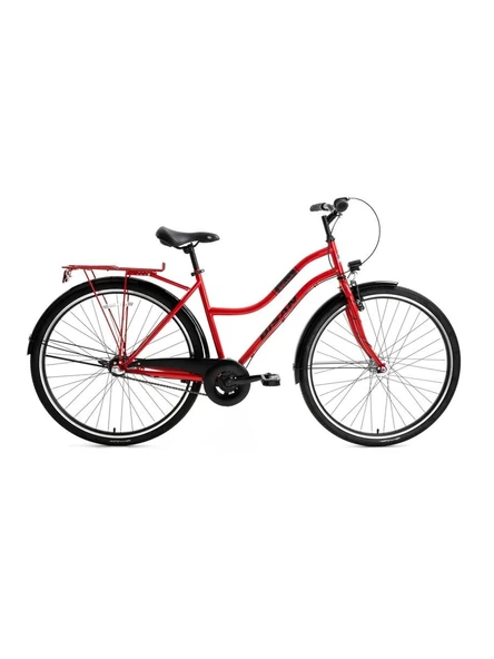 BİSAN BELLA-24 KADIN ŞEHİR BİSİKLETİ 34CM V 24 JANT 3 VİTES BAYRAK KIRMIZISI SİYAH