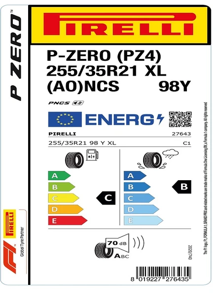 Pirelli 255/35R21 98Y XL P-zero Pz4 S.C. Oto Yaz Lastiği (Üretim Yılı: 2024) - 2