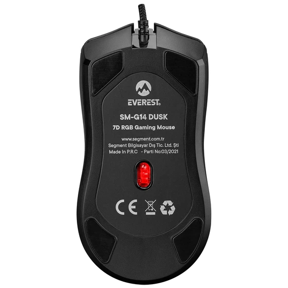 Mouse Oyuncu Gaming Led Işıklı 1600-7200 Dpi Everest SM-G14 DUSK - Resim 7
