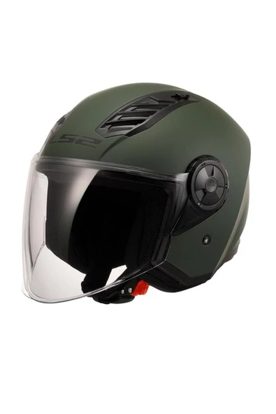 LS2 AIRFLOW 2 MAT YEŞİL AÇIK MOTOR KASKI