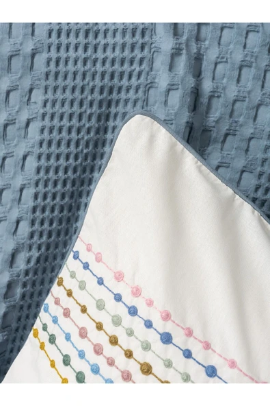 COTTON BOX CB AURA PEBBLE CK PIKE TAKIMI+FITTED CARSAF INDIGO - 4