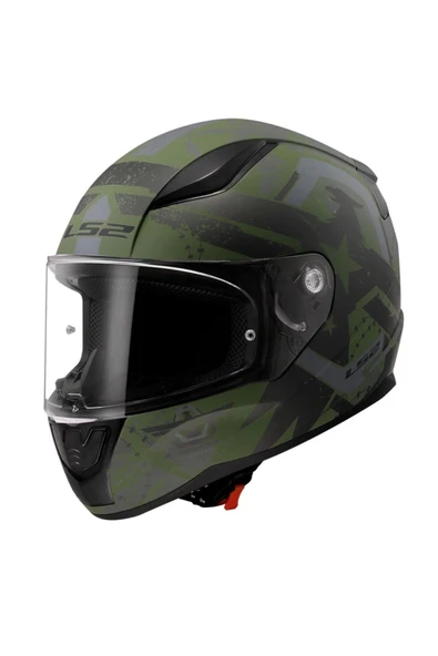 LS2 Rapıd 2 Thunder Bırds Mat Yeşil-siyah-gri Kask