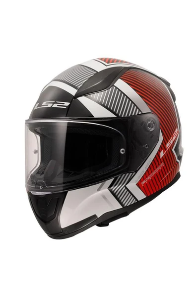 LS2 Rapıd 2 Extra Kapalı Kask Beyaz - Kırmızı