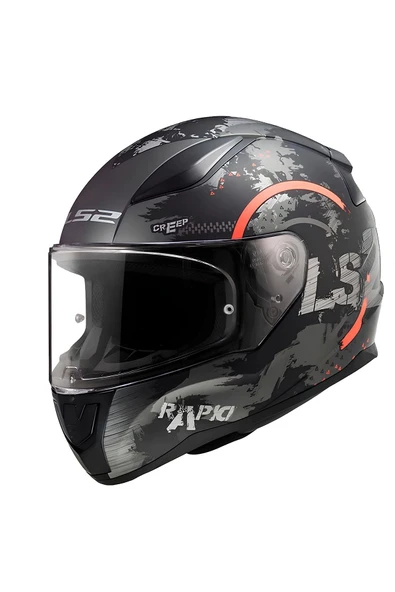 LS2 Rapıd 2 Cırcle Mat Siyah-kırmızı Kask