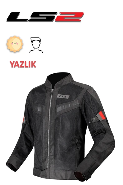 LS2 BLADE AIR ERKEK SİYAH-KIRMIZI YAZLIK MOTOSİKLET MONTU - 1