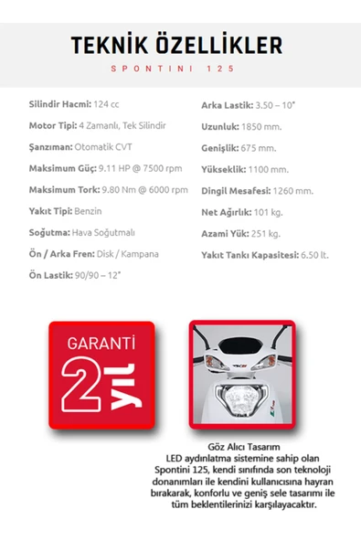 RKS SPONTINI 125 KORUMA DEMİRİ HEDİYE - 2