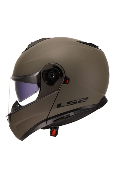 LS2 STROBE 2 MAT KUM ÇENE AÇILIR MOTOR KASKI - 6
