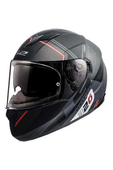 LS2 STREAM EVO SCHE MAT SİYAH-GRİ KASK