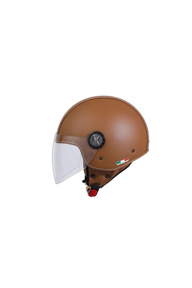 SWAY SW 701 KAHVERENGİ DERİ KASK - 5