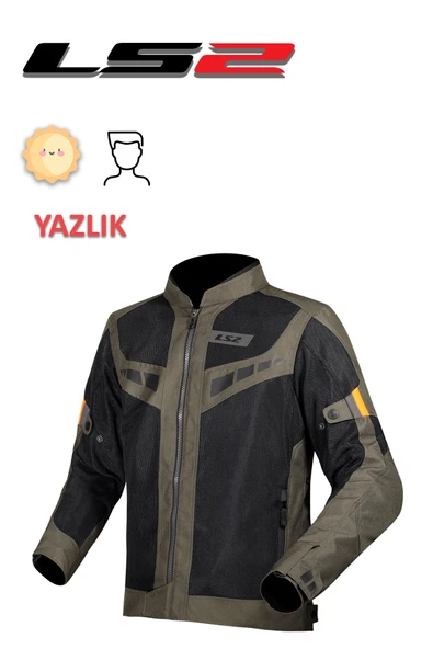 LS2 BLADE AIR ERKEK HAKİ-TURUNCU YAZLIK MOTOSİKLET MONTU - 1