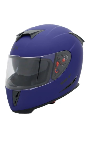 COX SR-F MAT MAVİ KAPALI MOTOSİKLET KASKI