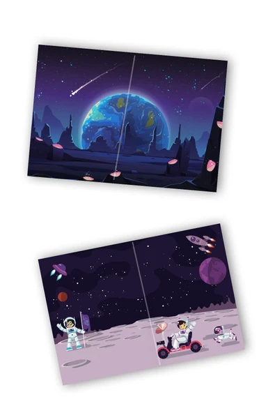MERT BEBEK MY STİCKER BOOK '' SPACE'' , TÜKENMEYEN STİCKER KİTABI UZAY - 3