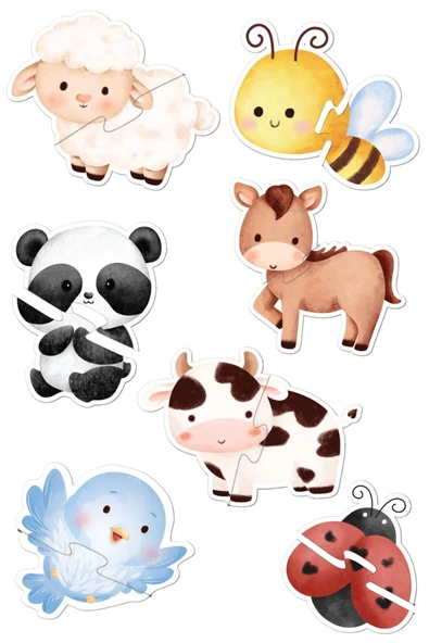 MERT BEBEK Baby Puzzle Hayvanlar - 3
