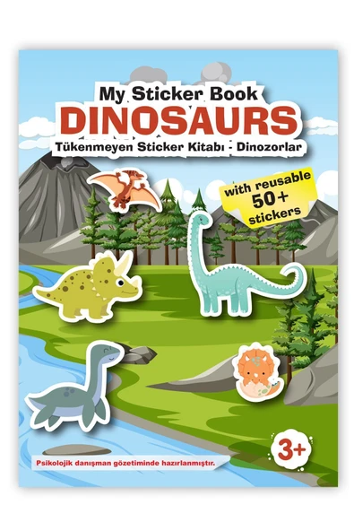 MERT BEBEK MY STİCKER BOOK '' VEHİCLES- DİNOSAURS'', 2Lİ SET TÜKENMEYEN STİCKER - 5