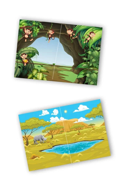 MERT BEBEK My Sticker Book '' Vahşi Hayvanlar-dinozorlar'' , 2li Set Tükenmeyen Sticker Kitabım - 6