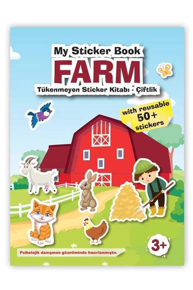 MERT BEBEK MY STİCKER BOOK '' FARM'' , TÜKENMEYEN STİCKER KİTABI ÇİFTLİK - 2