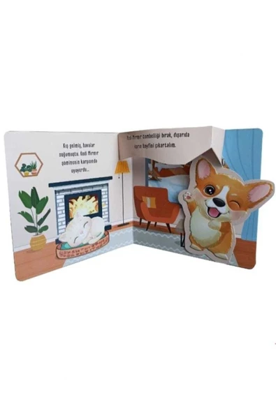 Kids Babies 3 Boyutlu Hareketli Kitap Evcil Hayvanlar Köpek Yakışıklı,pop-up Kitap - 2