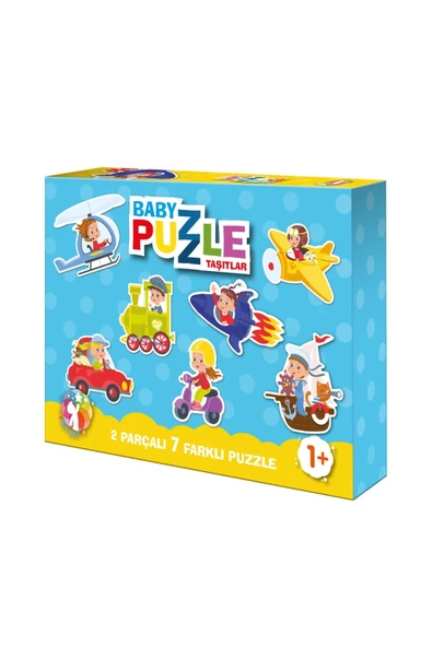MERT BEBEK Baby Puzzle Hayvanlar- Baby Puzzle Taşıtlar 2li Set - 3