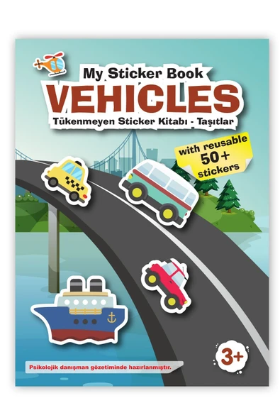 MERT BEBEK MY STİCKER BOOK '' TAŞITLAR-MESLEKLER'' , 2Lİ SET TÜKENMEYEN STİCKER KİTABI - 4