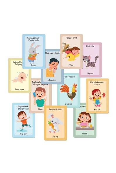 MERT BEBEK MESLEK KARTLARI- RESİMLİ SES VE KAVRAM KARTLARI İKİLİ SET - 5