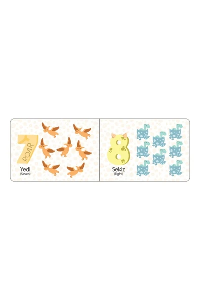Kids Babies Ilk Kitaplarım Türkçe / Ingilizce Temel Kelimeler 6'lı Set 10,5x15cm - 5