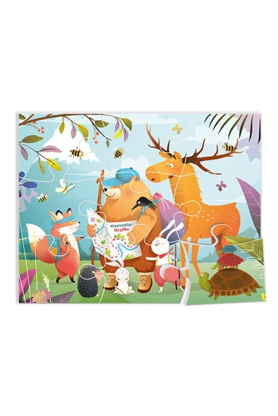 MERT BEBEK İKİ PUZZLE BİR KUTUDA HAYVANLAR KEŞİFTE - BENİM DOĞA PUZZLEM - 3