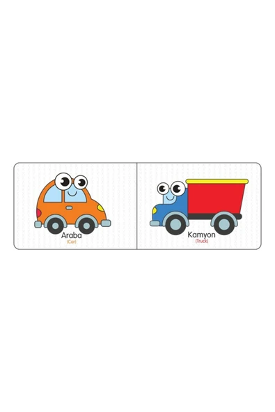 Kids Babies Ilk Kitaplarım Türkçe / Ingilizce Temel Kelimeler 6'lı Set 10,5x15cm - 4