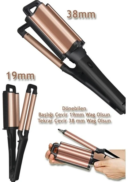 ShiboWavy 2in1 38 mm Wag Saç Maşası