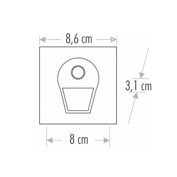 CATA CT-5170SB 1W sensörlü Ledli koridor ofis oda armatürü beyaz kasa 6400K Soguk beyaz Işık - 3