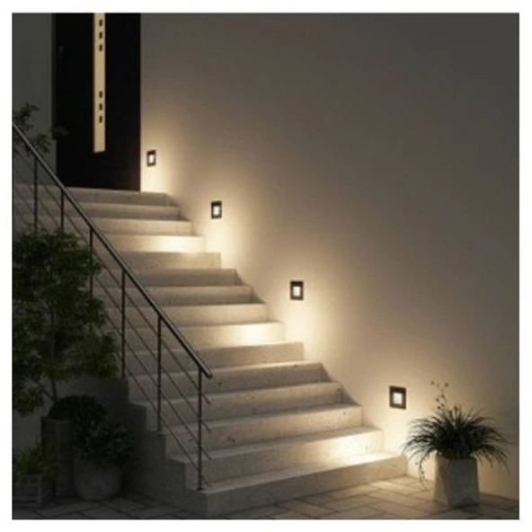 CATA CT-5170SB 1W sensörlü Ledli koridor ofis oda armatürü beyaz kasa 6400K Soguk beyaz Işık - 4