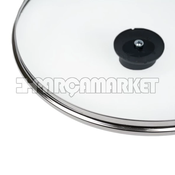 Tüm Tencerelere Uygun Kaliteli Cam Kapak 24 cm - 2