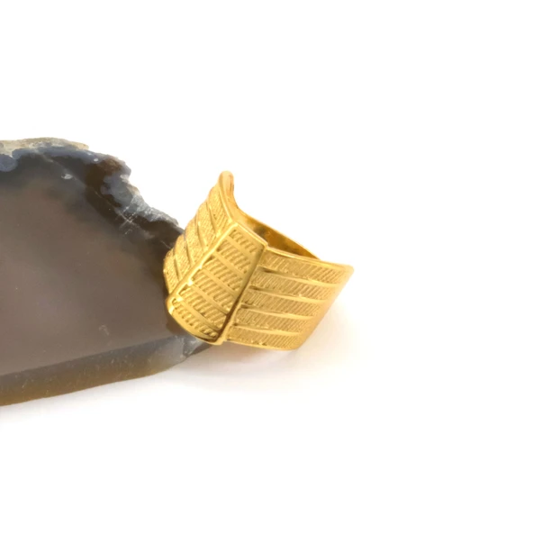 Çelik Yüzük Kadın Altın Kaplama Trabzon Model YZK-505 - 2