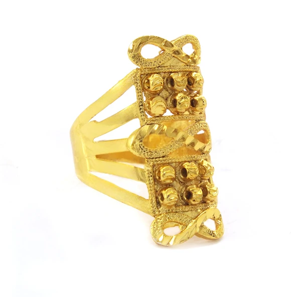 Çelik Yüzük Kadın Altın Kaplama Sonsuzluk Desenli YZK-496 - 4