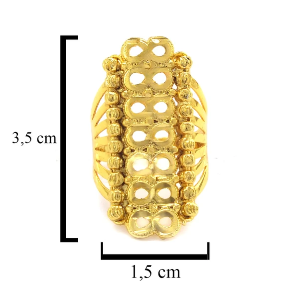 Çelik Yüzük Altın Kaplama Dorikalı Kaburga YZK-480 - 4