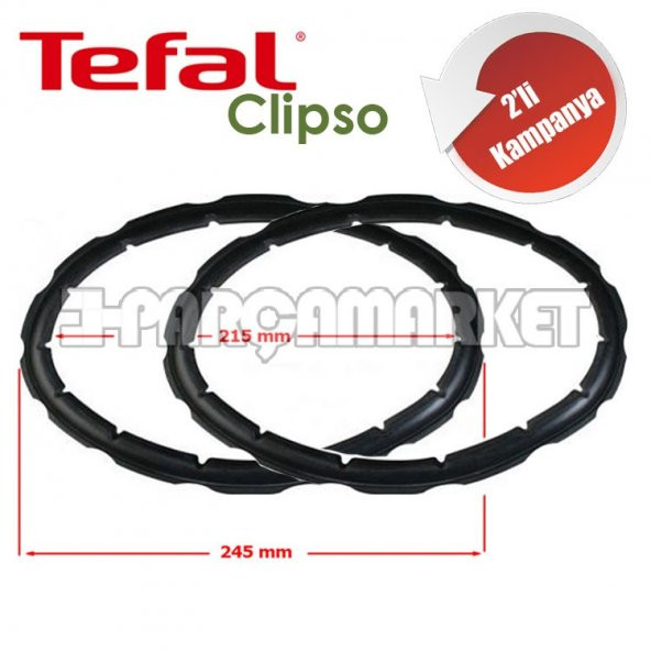 Tefal Clipso Düdüklü Tencere Lastiği 3Lt. 4,5Lt. 6Lt. 7.5Lt.ikili - 2