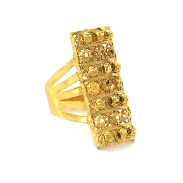 Çelik Yüzük Kadın Altın Kaplama Dorikalı Kaburga ModelYZK-495 - 3