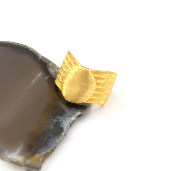 Çelik Yüzük Kadın Altın Kaplama Trabzon Model YZK-503 - 2