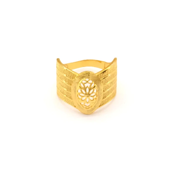 Çelik Yüzük Kadın Altın Kaplama Trabzon Model YZK-504