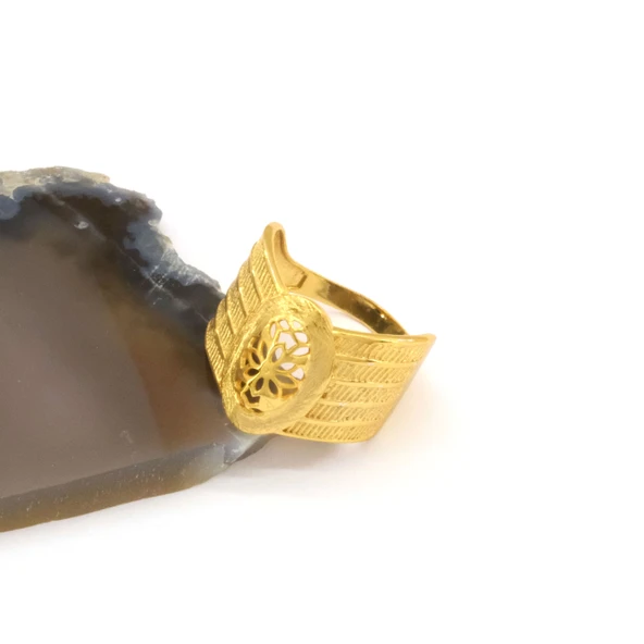 Çelik Yüzük Kadın Altın Kaplama Trabzon Model YZK-504 - 2