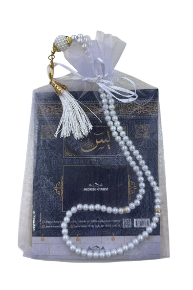 BUTİK CENTER Mini Yasin- Inci Tesbihli Hediyelik Set (Tül içerisinde gönderilir) - 2