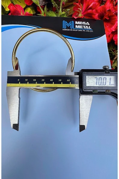 7 cm Yuvarlak Halka 100 adet  (GOLD Renk) nikah şekeri süslemesi halka aksesuar - 4